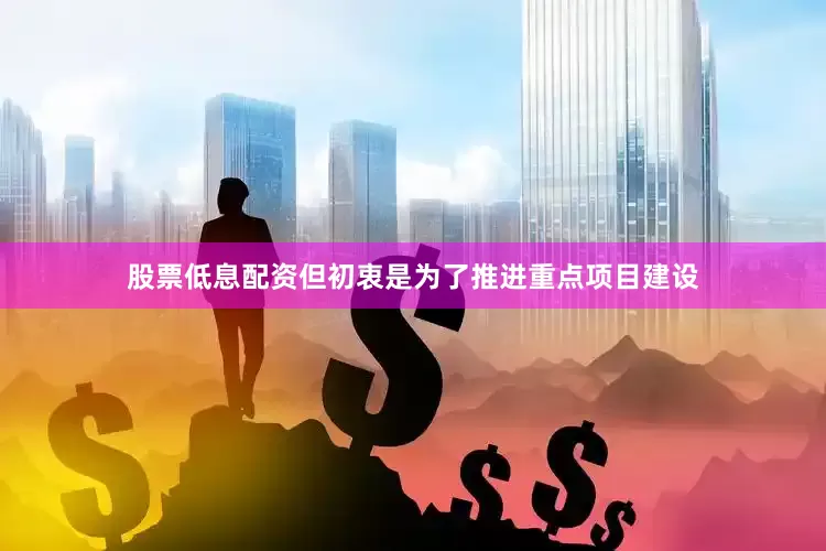 股票低息配资但初衷是为了推进重点项目建设